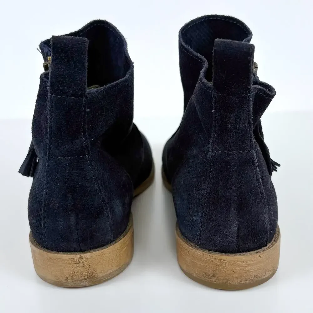 Tamaris Cigarra Suede Leather Ankle Boots in Blue Size 39